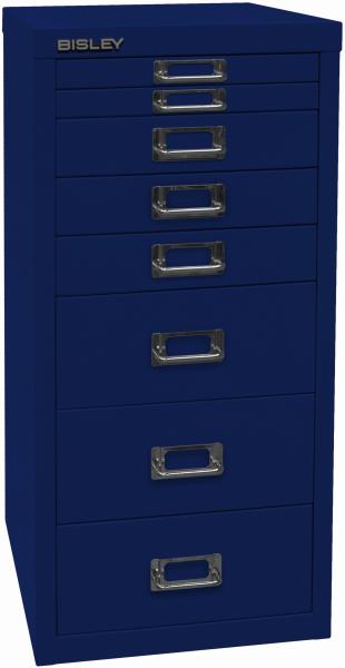 Bisley MultiDrawer™, 29er Serie, DIN A4, 8 Schubladen, Farbe oxfordblau