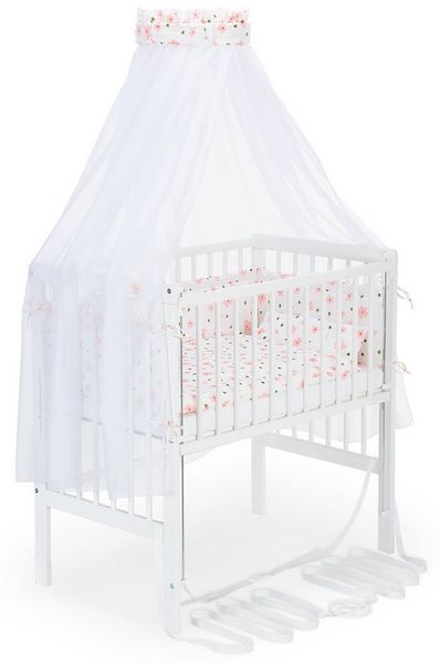 FabiMax Beistellbett Flex weiß, 2in1, Beistellbett und Stubenbettchen in Einem, innovatives Seitenteil