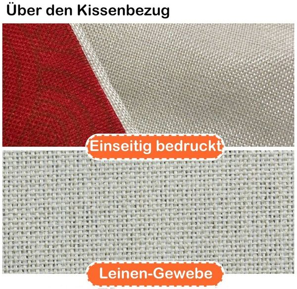 Sunicol Kissenbezug Leinen Kissenbezüge, 45x45, 4er Set, für Sofa Gartenbett Couch Kissen