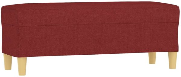 Sitzbank, Wohnzimmerbank, Weinrot 100 x 35 x 41 cm Stoff