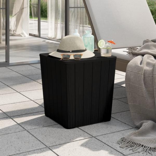 vidaXL Gartentisch mit Abnehmbarer Tischplatte Schwarz Polypropylen 364152