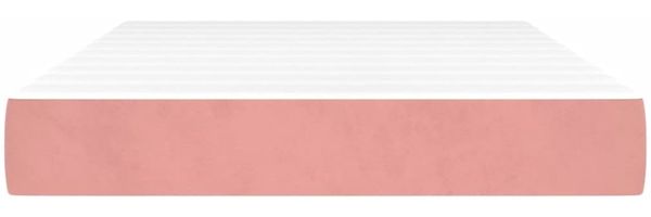 vidaXL Taschenfederkernmatratze Mittel Rosa 120x200x20 cm Samt 347773 Bild 3