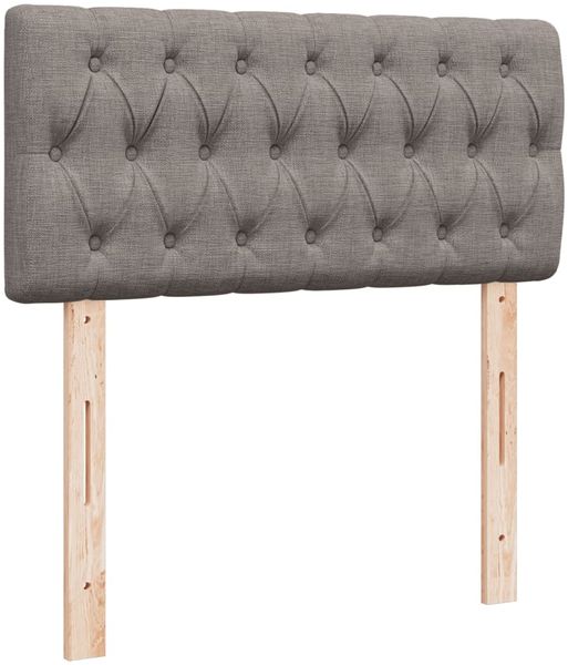 vidaXL Boxspringbett mit Matratze Taupe 80x200 cm Stoff 3285726 Bild 7