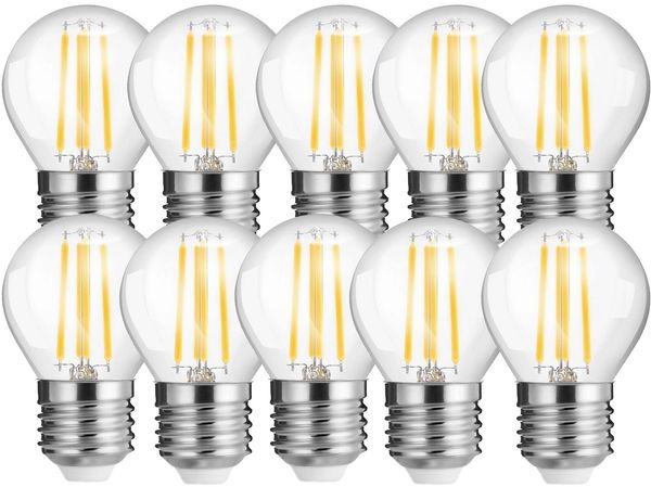 4W E27 Mini LED Filament Leuchtmittel Birne Leuchte 430 Lumen klar Glas Warmweiß