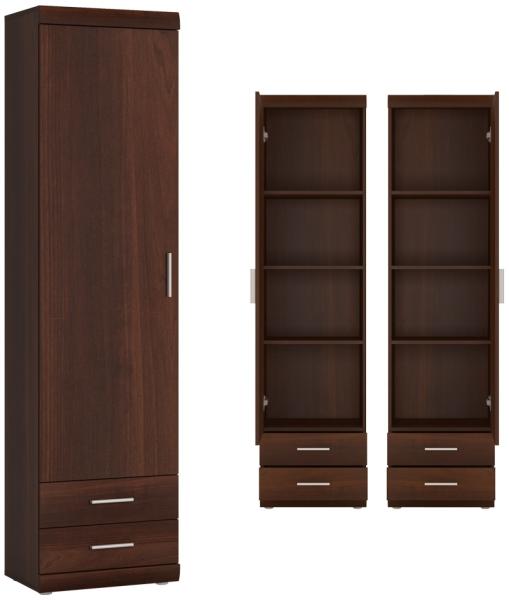 Schrank Wohnzimmer schmal 50 cm Nussbaum IMPERIA-129