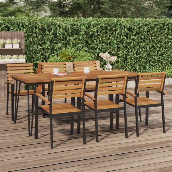 vidaXL Gartentisch Haarnadel-Tischbeine 200x90x75 cm Akazie Massivholz 319522