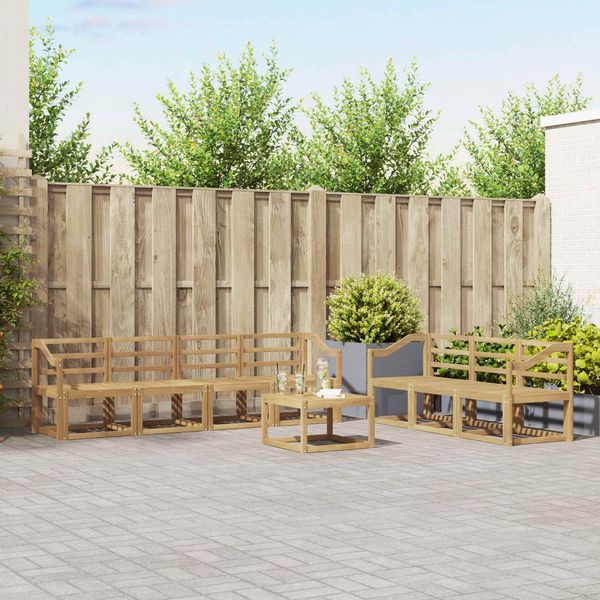 vidaXL Outdoor-Sofagarnitur 8 pcs Weiß 59 x 59 x 37 cm 3387363