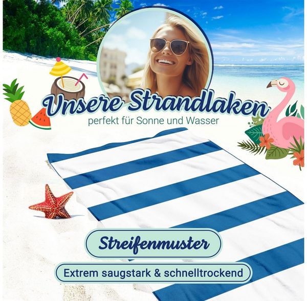 ZOLLNER Strandtuch, Mikrofaser (1-St), 90 x 180 cm, 100% Polyester, vom Hotelwäschespezialisten