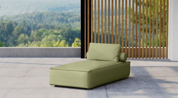 Chaiselongue Sezlong Polsterliege SUMMER wetterfester Stoff NXL Lima