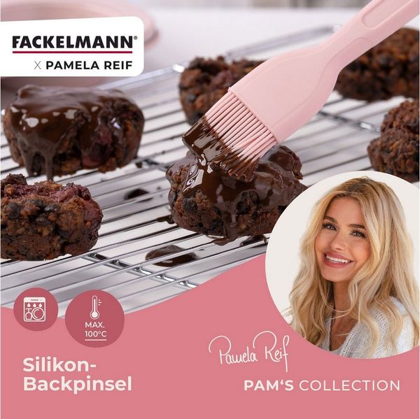 FACKELMANN Backpinsel Silikon, Küchenpinsel, Marinadenpinsel, Ölpinsel