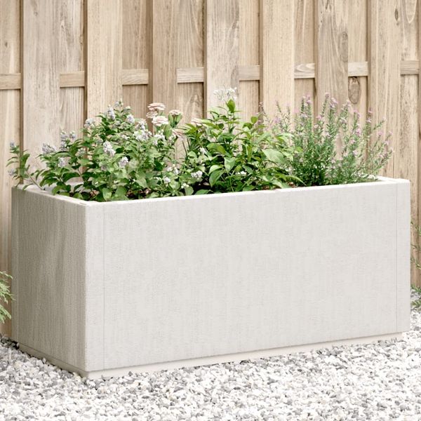 vidaXL Pflanzkübel Weiß 80x36x35 cm PP 368776