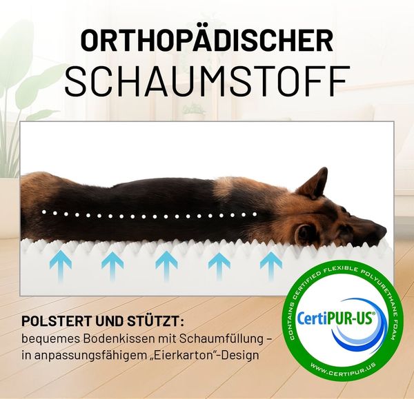 Lumaland Hundebett In-& Outdoor L 110x75x18cm senfgelb vakuumiert Bild 5