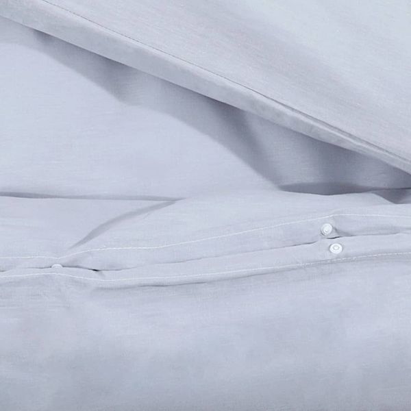 vidaXL Bettwäsche-Set Grau 200x200 cm Leichte Mikrofaser 135960 Bild 8