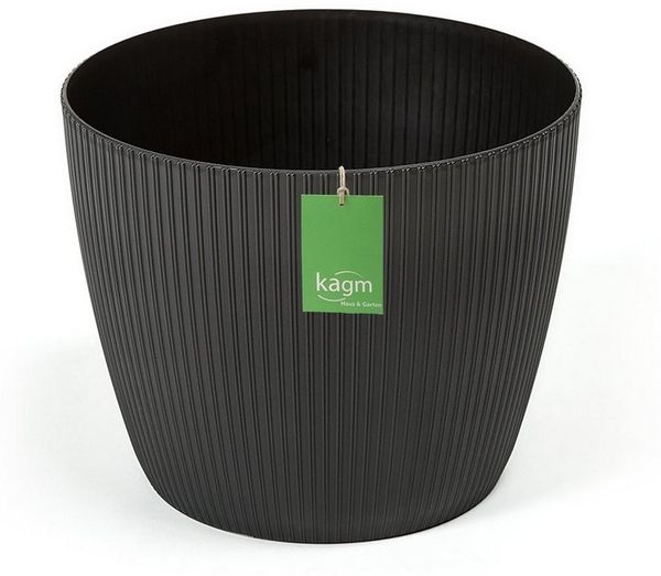 KAGM Blumentopf Übertopf Pflanztopf Rillenoptik Kunststoff UV-beständig