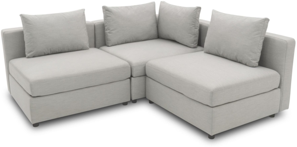 Gartenlounge Set 2 Bozhana mit Outdoorbezug in silber