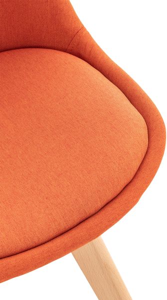 CLP 4er Set Esszimmerstuhl Linares Mit Buchenholzgestell,orange Stoff Bild 6