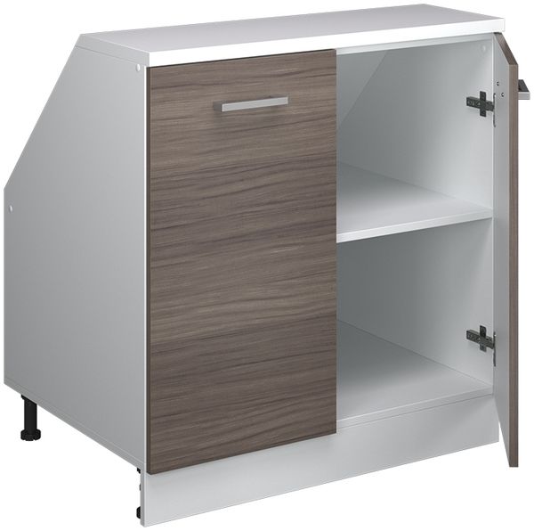 Dachschrägenschrank Rion Edelgrau 80 x 81.6 cm mit 2 Türen, Schrankkorpus 60 cm Tiefe Vicco Bild 4