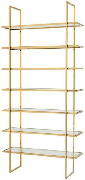 Casa Padrino Luxus Regalschrank Gold 120,5 x 40 x H. 253 cm - Luxus Möbel