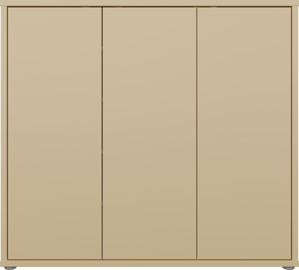 Schuhkommode >ALICE SPRINGS< in Buttergelb - 109,2x99,1x34,9cm (BxHxT)