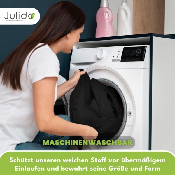 Jersey Spannbettlaken 180-200x200cm 100% Baumwolle Schwarz Bild 7