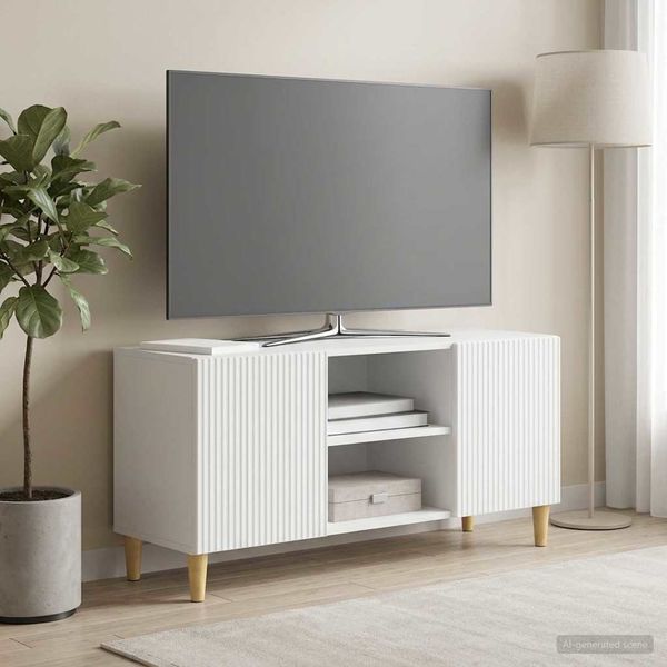 vidaXL TV-Schränk Weiß 102 x 34,5 x 50 cm Holzwerkstoff 894695