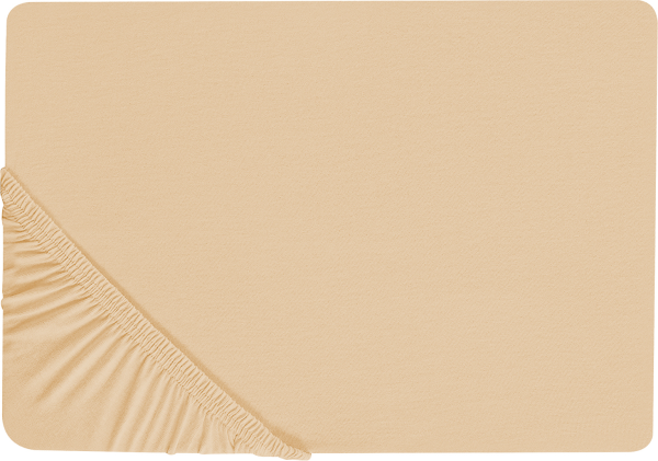 Spannbettlaken JANBU Baumwolle 90x200 cm Sandbeige