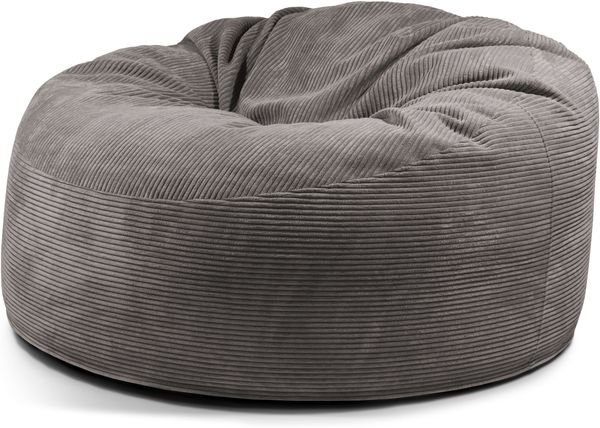 Schaumstoffsitzsack ‘OM 135‘, Bezugstoff - Waves, 100% Polyester, Drak Grey, 90x135x135 cm.