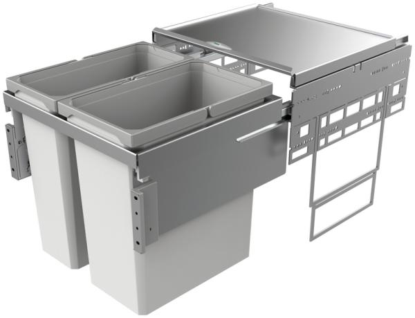 NABER Abfallsorter 49 (21+28) Liter COX® BASE 460 S/500-2 für 50 cm Schrankbreite