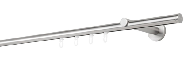 ondeco Gardinenstange Profil Wandabstand 12cm Match, Ø 20 mm, 1-läufig, Maßanfertigung, Bohren, verschraubt