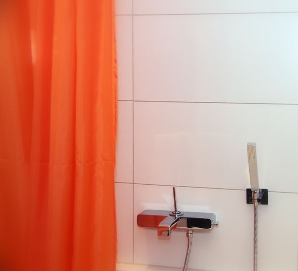 Textil Duschvorhang Orange 180x200 cm inkl. Ringe 180x200 cm