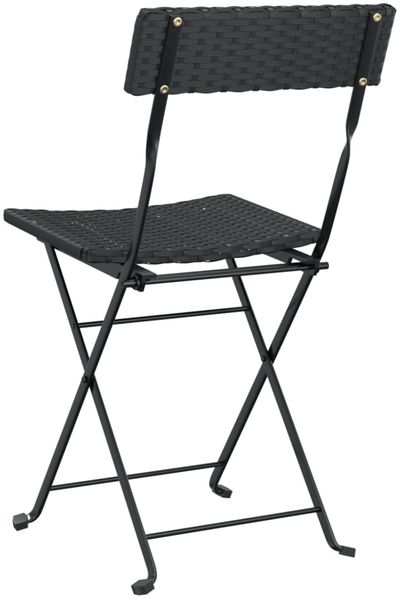 vidaXL Bistrostühle 8 Stk. Klappbar Schwarz Poly Rattan und Stahl 3152114 Bild 7
