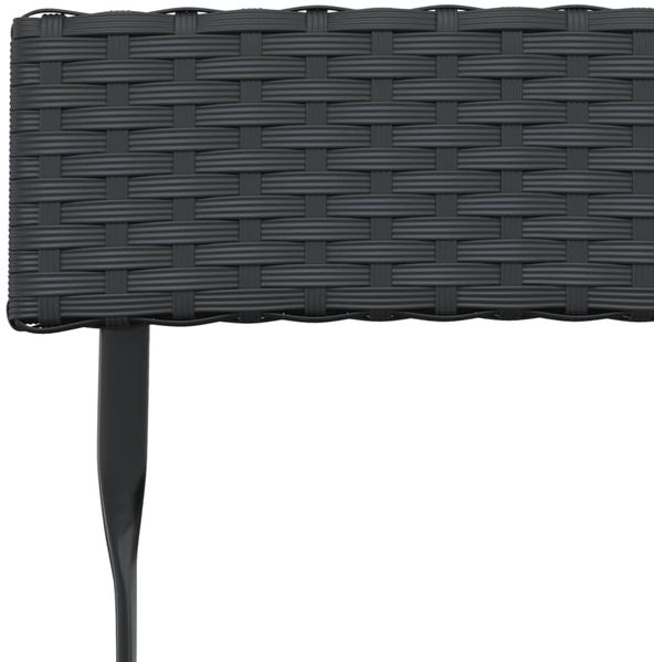 vidaXL Bistrostühle 8 Stk. Klappbar Schwarz Poly Rattan und Stahl 3152114 Bild 8
