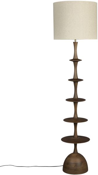Stehlampe Cath Walnut | Mid-Century Design aus Mangoholz