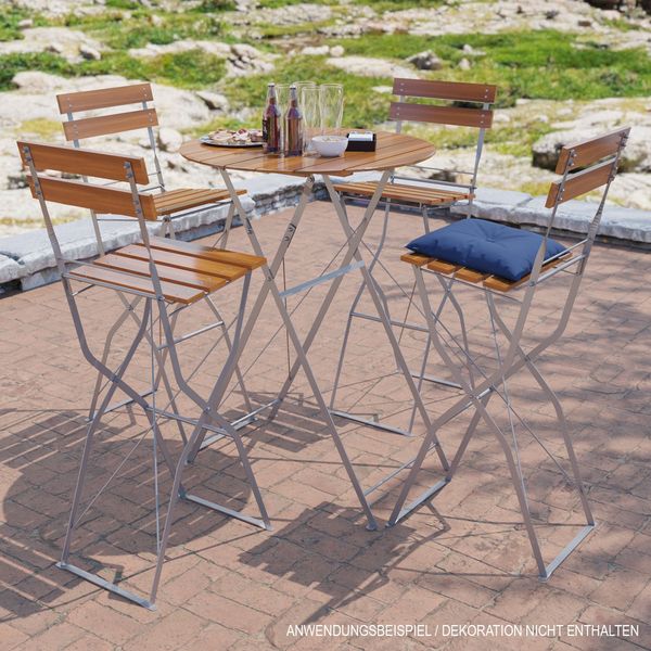 Biergarten Barhocker Barstuhl klappbar Klappstuhl Gartenstuhl Akazie