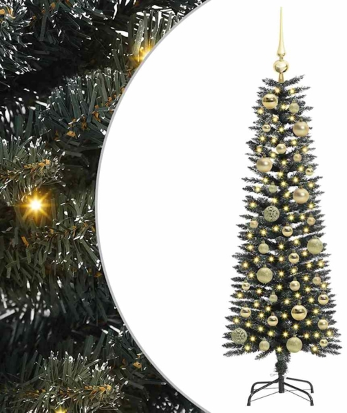vidaXL Künstlicher Weihnachtsbaum mit 150 LEDs mit Ständer Grün 120 cm 3395920