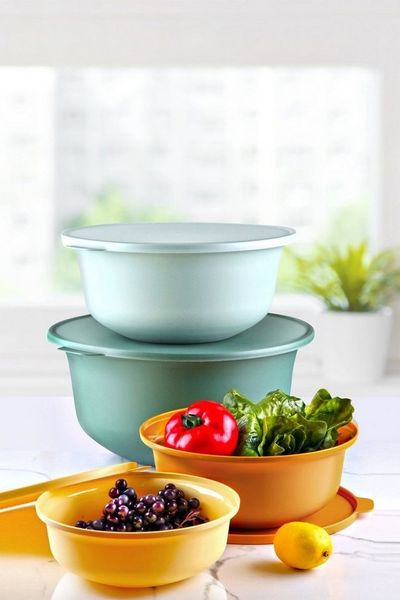 Hermia Concept Vorratsdose 100% PLASTIC, 28 x 28 x 12,5 cm / 4000 ml (1 Piece) V8836, (4-tlg)