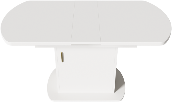 Merax Ausziehbarer ovaler Esstisch, L110/130*W70*H75cm,Esstisch mit Stauraum, Kaffee-Freizeittisch, moderner minimalistischer Esstisch, platzsparender multifunktionaler Esstisch, weiß + goldener Griff Bild 8