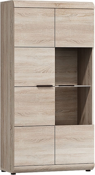 Glasvitrine Link Standvitrine 80cm Eiche Sonoma MDF