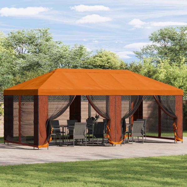 vidaXL Gazebo Abdeckung 6x3 m Orange Polyester 190 900431