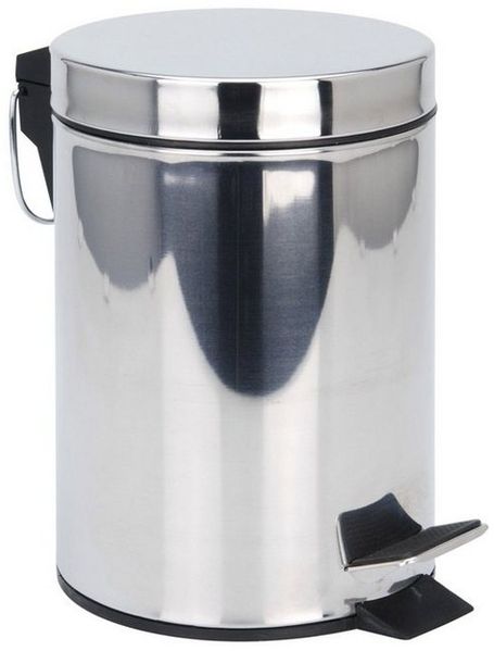 Spetebo Mülleimer Treteimer Edelstahl - 3 Liter, Metall Kosmetikeimer in zeitlosem Design
