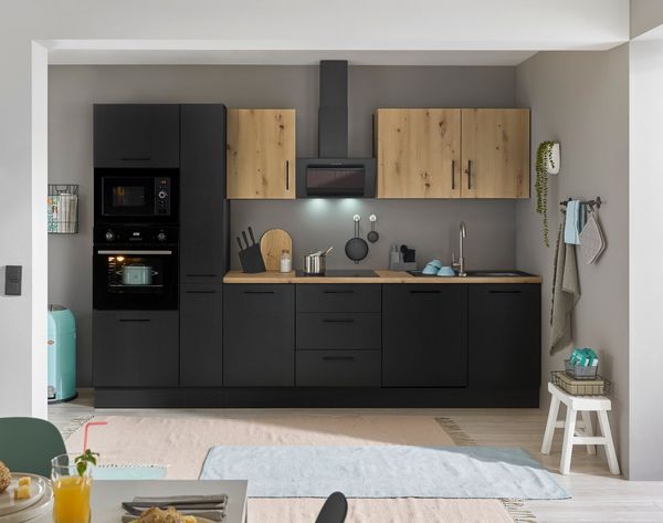 BASIC by Balculina Küchenzeile Turin, Breite 310 cm, wahlweise mit E-Geräten