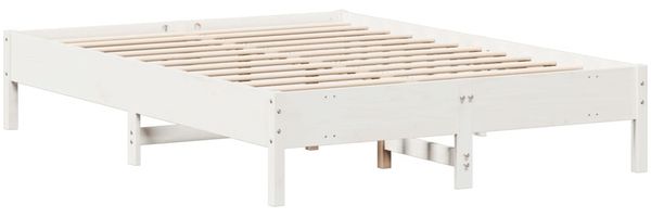 vidaXL Massivholzbett ohne Matratze Weiß 140x200 cm Kiefernholz 842699 Bild 6