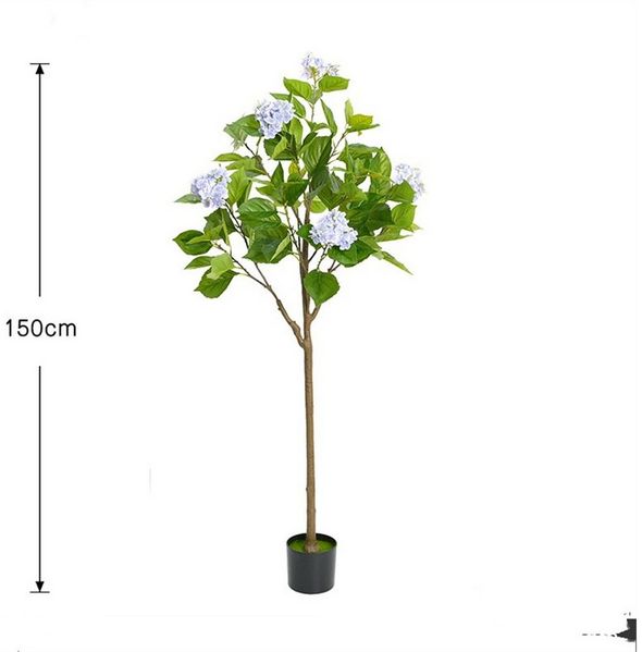 GarveeMore Küchenorganizer-Set Künstlicher Hortensien-Baum, künstlicher Topf, dekorativer
