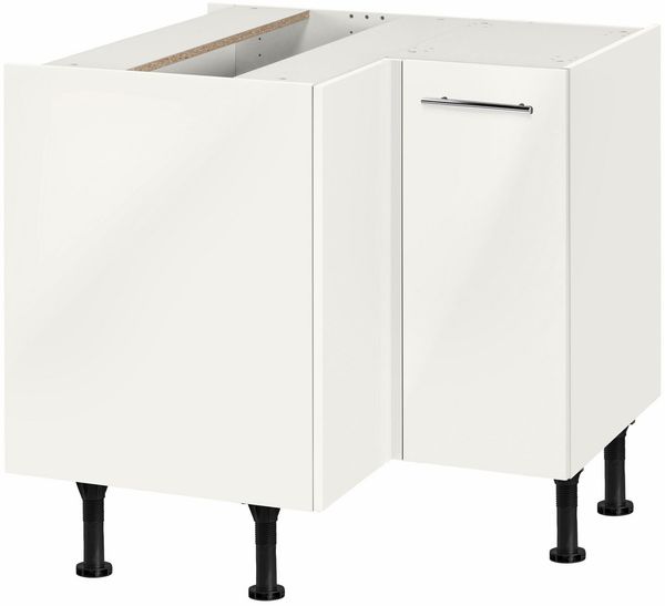 OPTIFIT Eckunterschrank Bern Breite 90x90 cm, mit Tür, höhenverstellbare Füße, mit Metallgriff