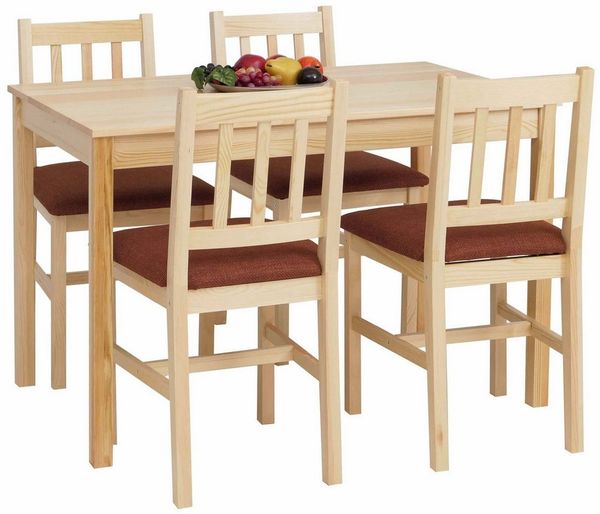 MCW Sitzgruppe MCW-F77-SMP, (5-tlg), Stabiler Tisch mit pflegeleichter Oberfläche