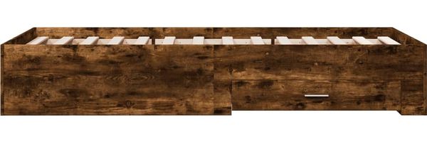 vidaXL Bettgestell mit Schubladen Räuchereiche 90x190 cm Holzwerkstoff 3280437 Bild 5