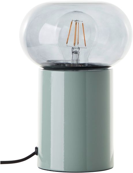 Brilliant Tischleuchte Knut mit Rauchglas, 22 cm Höhe, E27, grün Bild 4