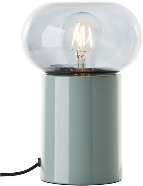 Brilliant Tischleuchte Knut mit Rauchglas, 22 cm Höhe, E27, grün Bild 3