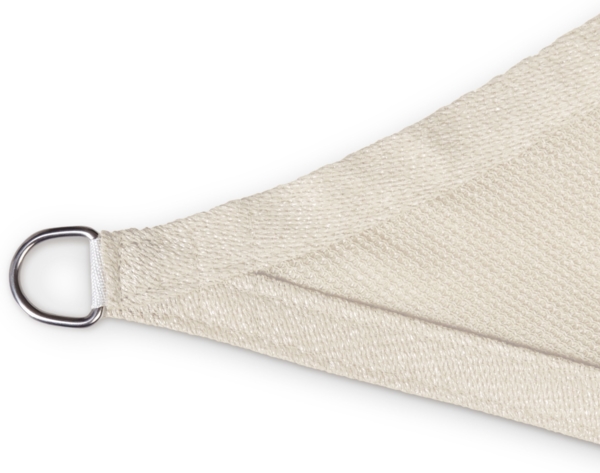 Lumaland Sonnensegel 100% HDPE mit Stabilisator für UV-Schutz - Quadrat 4x4 Meter - Creme Bild 7