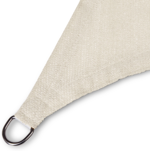 Lumaland Sonnensegel 100% HDPE mit Stabilisator für UV-Schutz - Quadrat 4x4 Meter - Creme Bild 6